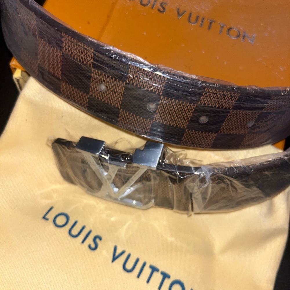Louis Vuitton Brown Checkered Men's Belt
